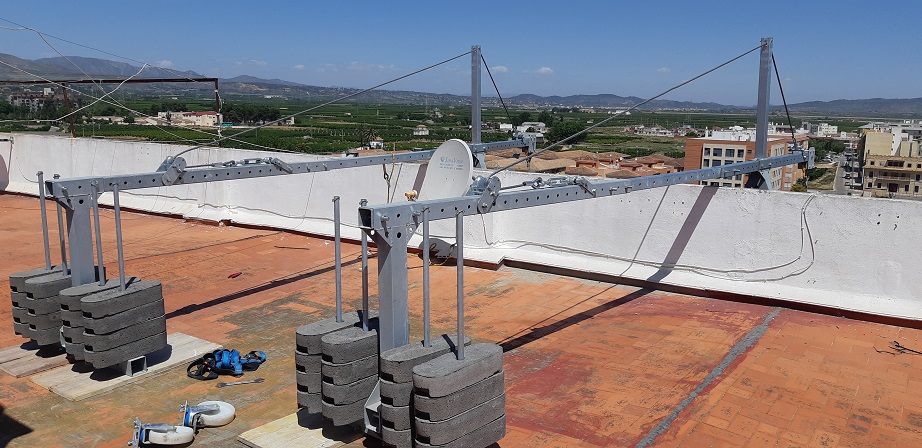 MONTAJE ANDAMIO COLGANTE PLATAFORMA 3 MTS ALUMINIO