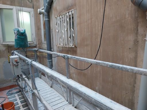 MONTAJE ANDAMIO COLGANTE ELÉCTRICO PLATAFORMA 4 MTS